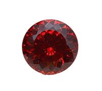 1Pc Rosso Rotondo 100 Sfaccettato 4K Taglio Cubic Zirconia Gemma Sciolto Per La Creazione Di Gioielli Fai Da Te Collana E Bracciale Design, 5.0mm, Moissanite