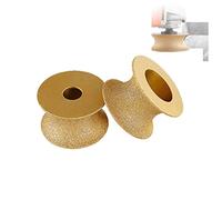 1Pc Rotonda A Secco Vuoto Brasato Mola Diamantata Demi-bullnose Bordo Marmo Bordatura Profilo Disco Abrasivo,Fresa per Bordi Esterni in Diamante,Mole per Metallo a Centro Depresso (40mm)