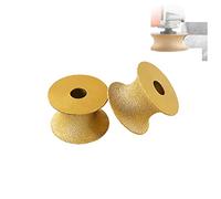 1Pc Rotonda A Secco Vuoto Brasato Mola Diamantata Demi-bullnose Bordo Marmo Bordatura Profilo Disco Abrasivo,Fresa per Bordi Esterni in Diamante,Mole per Metallo a Centro Depresso (45mm)