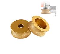 1Pc Rotonda A Secco Vuoto Brasato Mola Diamantata Demi-bullnose Bordo Marmo Bordatura Profilo Disco Abrasivo,Fresa per Bordi Esterni in Diamante,Mole per Metallo a Centro Depresso (30mm)