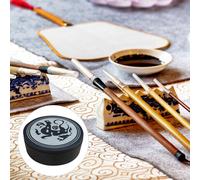 1Pc Round Inkstone con coperchio Sumi Painting Inkslab Chinese Calligraphy Ink