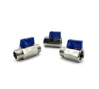 1PC Rubinetto in acciaio inossidabile MINI Valvola a sfera 1/8 1/4 3/8 1/2 3/4 1 "Filetto SS304(1/2",Male to Female)