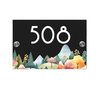 1pc Rustic Forest Address Plaque Modern House Number Garden Marker(360mm x270mm)