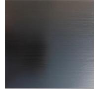 1pc Sand Blasted Brushed Satin Aluminum Engraving Blanks 1mm Thick 100x100mm Anodized Aluminum Sheet for Business Cards(Black)