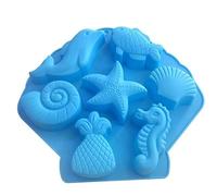 1PC Sea animal dolphin/conch/starfish/shell/seahorse/fish tail soap mold for bath bomb jelly mousse candy chocolate mold, soap jelly molds, chocolate handmade cakes Silicone molds.