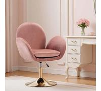 1PC Sedia Trucco Velluto Ergonomica Regolabile Senza Ruote,Beige Stile moderno: la sedia Wahson presenta uno schienale e braccioli dalla forma perfetta come un cactus, che forniscono un look creativo.