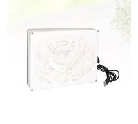 1pc Shadow Paper Sculptures Light Mermaid Paper-cut 3D Night Light for Home