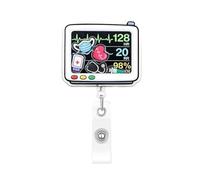 1Pc Shaker Acrilico Retrattile Infermiera Badge Reel Anime Cuore Denti Polmone Dottore Nome Tag ID Card Holder Clip