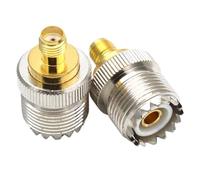 1PC SMA Femmina Jack a UHF PL 259 Maschio PL259 SO239 Adattatore RF Coassiale Connettore Coassiale Dritto Rame(SMAK-UHFK X1)