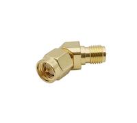 1Pc SMA Maschio A RP-SMA Femmina 45/135 Gradi Connettore A Gomito Adattatore SMA Coassiale Coassiale for FPV Race RX5808 Occhiali Antenna