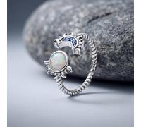 1pc Sole e Luna Brillano Insieme Anelli di Apertura per Le Donne Accessori Temperamentali e Versatili Signore Abbinamento Gioielli Decorazione Gioielli Belle Vita Quotidiana Incontri Decor