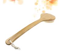 1pc Spazzola da bagno in setola Manico in bambù Scrubber Esfoliante per il
