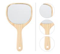 1pc Specchio retrovisore in legno Specchio cosmetico Specchio per trucco