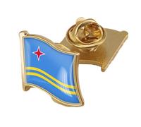 1Pc Spilla Con Bandiera Di Aruba Spilla Da Bavero,Spille Originali,Spilla Artigianale Smaltata Spilla Con Stemma Smaltato Bandiera Di Aruba,Accessori Moda Per Vestiti,Bianco,Come Mostrato