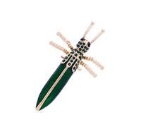 1Pc Spilla verde con insetto verde a forma di insetto per donna