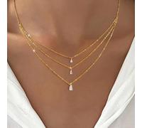 1pc Splendida collana a tre strati dei monili delle signore regali per le donne argento elegante collana gioielli raffinati per il partito ballo regalo per la decorazione quotidiana