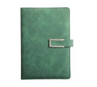 1PC Sretro A5 Leather Notebook, Soft Loose Leaf, Hand Book Suitable For Business Meetings, Accounting Transcript Per scrivere e prendere appunti(Green)