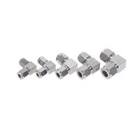 1PC Stainless Steel Pipe Fittings 304 Two Ferrule O.D 3 MM 90 Degree Curve Tube Fitting Ferrule Connector