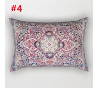 1PC Stampa Floreale Federa Cuscino Rettangolare Etnico Cuscino Cover Arredo Casa