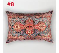 1PC Stampa Floreale Federa Cuscino Rettangolare Etnico Cuscino Cover Arredo Casa
