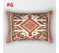 1PC Stampa Floreale Federa Cuscino Rettangolare Etnico Cuscino Cover Arredo Casa