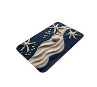 1pc Starfish Carpet Beach Blue Ocean Zerbino Morbido Tappeto Da Bagno 2D for La Camera Letto for Decorazione Della Casa Dal Vivo(50X80CM (1.6X2.6FT)