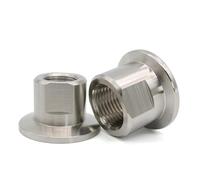 1PC SUS304 stainless steel internal thread adapter vacuum flange joint 1/4" BSPT female threaded joint KF50