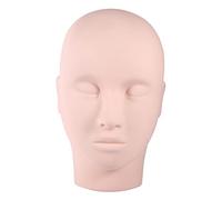 1PC Testa di manichino, trucco aggiornato Ciglia Estensioni ciglia Pratica testa di manichino Testa di addestramento per bambole Modello per truccare, fare parrucche, parrucche, occhiali