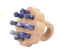 1pc Testa Scalp Strumento Naturale Pietra di Cristallo Ametista Quarzo Rosa Gua Sha Agopressione Trigger Point Corpo Pettine Fatto a Mano