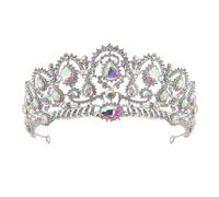 1pc Tiara nuziale Decor colorato con strass Copricapo Moda Corona Copricapo