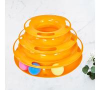 1PC Tracce per gatti a tre livelli Giocattolo Divertente rotondo Piastra di