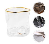 1pc Transparent Whisky Cup Creative Beer Mug Party Festival Supply Golden