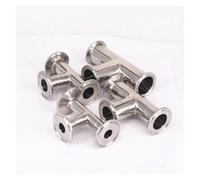 1pc Tube O/D 19mm Ferrule O/D 50.5mm Tri Clamp Equal Tee 304 Stainless Pipe Fitting Brew Beer