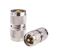 1pc UHF Maschio A Maschio PL-259 PL259 Connettore 2PCS RF Coassiale Adattatore Coassiale for CB Ham Radio Antenna SWR Meter