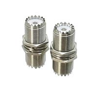 1Pc UHF PL259 SO239 a UHF e N tipo maschio femmina RF connettore adattatore coassiale dritto angolo retto flangia tipo T(SO239 to SO239 Nut)