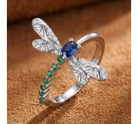 1pc Unico Libellula Anello Per Le Donne Squisito Luce di Lusso Anelli Signore Gioielli Belle Vita Quotidiana Incontri Decor Per Prom