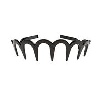 1pc unisex Wavy Head Bash Black Spring Wavy Metal Capelli con denti lunghi Accessori per copricapo sporti per capelli Black.