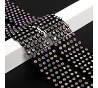 1PC Uomo Donna Strass collo Cravatta Collana Cristallo Sciarpa Brillantini Festa