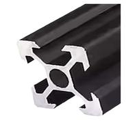 1PC V-slot 2020 Profilo in alluminio nero Guida lineare Profilo di estrusione argentato Telaio CNC Parti for stampante 3D fai da te(OB-2020V-b,750mm)