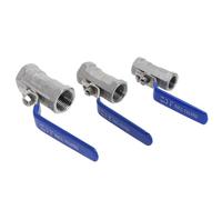 1pc Valvola a sfera in acciaio inossidabile Valvola a sfera a porta completa filettata femmina SS304 BSPT 1/4 "3/8" 1/2 "3/4" 1 "1-1/4" 1-1/2"(3/4")