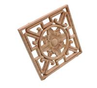 1Pc Vintage Legno Intagliato Angolo Onlay Applique Non Verniciato Mobili Cabinet Figurine Decorative In Legno Miniatura D