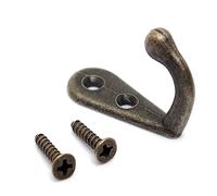 1pc Vintage Wall Mounted Single Prong Hook Retro Mini Size Bronze Hangers For Clothes Keys Hat Towel Robe Bathroom Hooks Nice processing