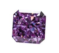 1Pc Viola Quadrato Radiante Ghiaccio Schiacciato 4K Taglio Cubic Zirconia Gemma Sciolto Per La Creazione Di Gioielli Dichiarazione E Ciondoli, 9x9mm, Moissanite