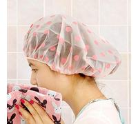 1PC Wave Point Cuffia per la doccia Impermeabile Addensare Parrucchiere di alta qualità Elastico per le donne Cappello da bagno Prodotti per il bagno Strumenti per il bagno-Nero, Repubblica Ceca
