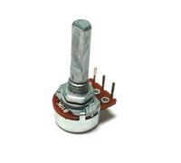 1pc WH148 Type 3pins Internal Bending Foot Vertical(Front）Potentiometer 16 type Carbon Film B10k 25mm Half Shaft