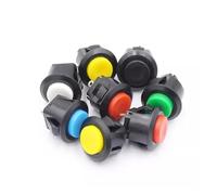 1pc WHITE DS-500 snap button switch 14mm self-reset normally open 2-pin Controls Switches