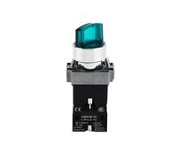 1pc XB2 22MM Rotary Knob Switch 1NO/1NO1NC Selettore di controllo industriale A scatto/Momentaneo con luce LED illuminata 220V 5A(2 Position,1NO1NC_LATCHING)