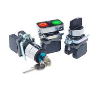1PC XB4 Metallo Ispessito Interruttore di Pulsante Istantanea Auto Reset Arresto Di Emergenza Aereo 22 millimetri Rotary Switch XB4-BA42 BA31 BA55 XB2(XB4-BD33)