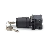 1PC XB5 Series Rotary Button Switch Silver Key 2NO AG33 Three Positions Selector Black