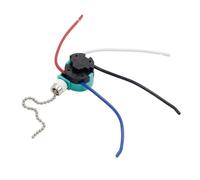 1pc ZE-268S6-1 4-GANG 3 Speed 4wires Ceiling Fan Wall Lamp Cabinet Light Pull Chain Switch with 18AWG BKYUKJVU